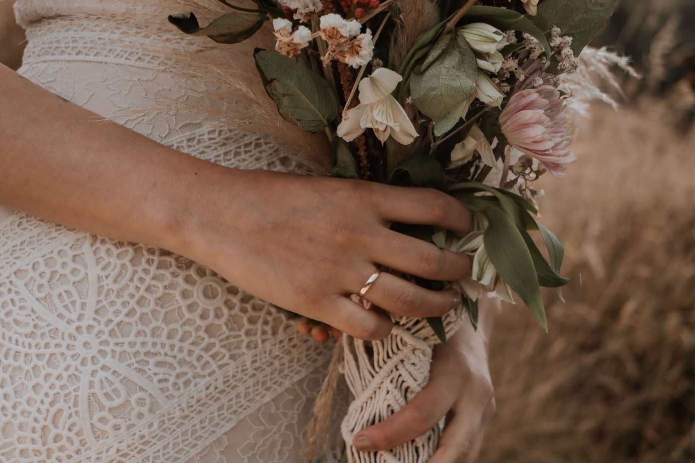 Bride Holding Bouquet